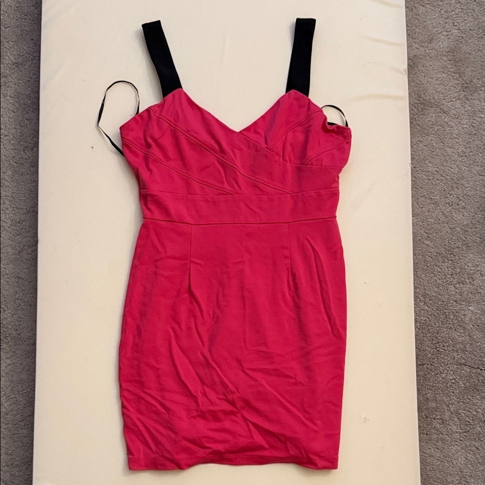 Forever 21 Pink Mini Dress with Black Straps - Picture 1 of 3